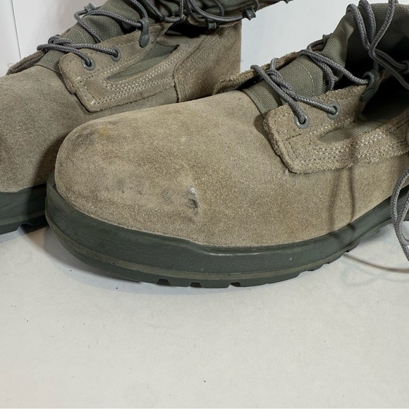 Belleville 600 ST Hot Weather Steel Toe Military Boots Tan Green Size 12 R - Picture 4 of 8
